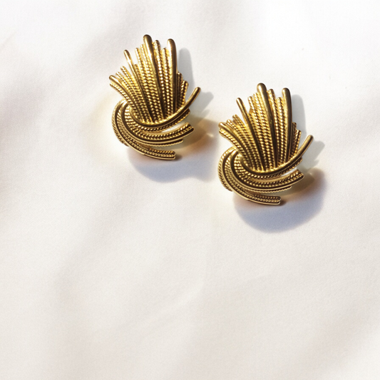 Lina Weave Gold Earring